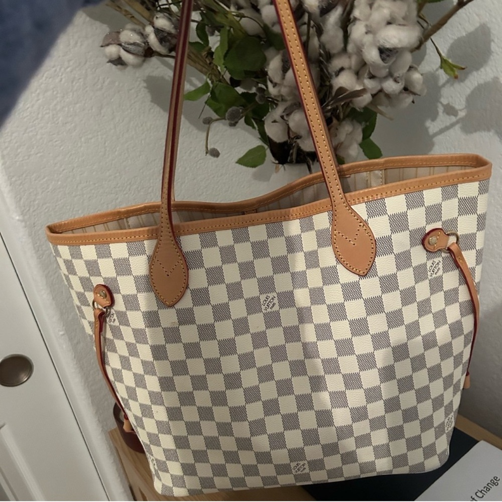 Designer inspired Checkered Tote Bag